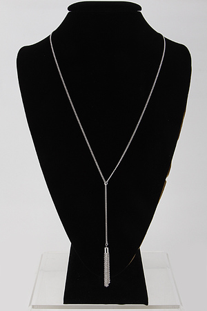 Long Plain Necklace With Tassel 6EAG10